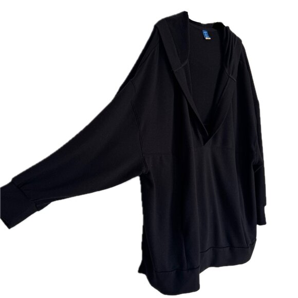 Old Navy BLACK JACK 2X Oversized Live-In French-Terry Tunic Hoodie - Picture 5 of 12